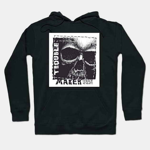 The Trouble Maker Skull Hoodie by InAndLogoutCode